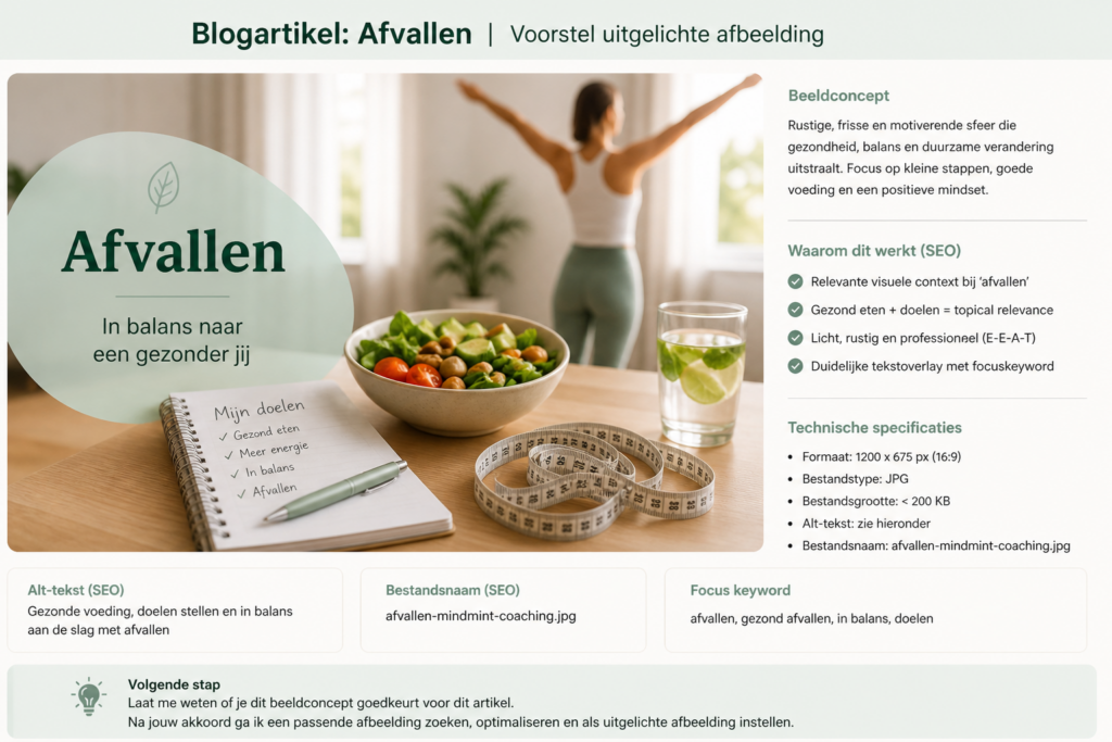 Gezonde voeding, doelen stellen en in balans aan de slag met afvallen